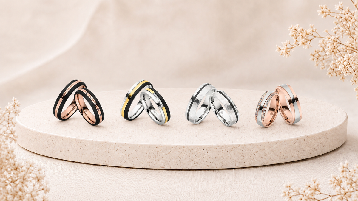 Amelia Jewels 01-011 in Titan & Carbon – Paarringe