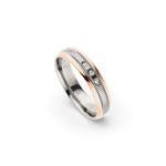 Amelia Jewels 01-004 in Titan – Damenring mit Diamantbesatz
