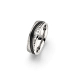 Amelia Jewels 01-011 in Titan & Carbon – Damenring mit Diamantbesatz