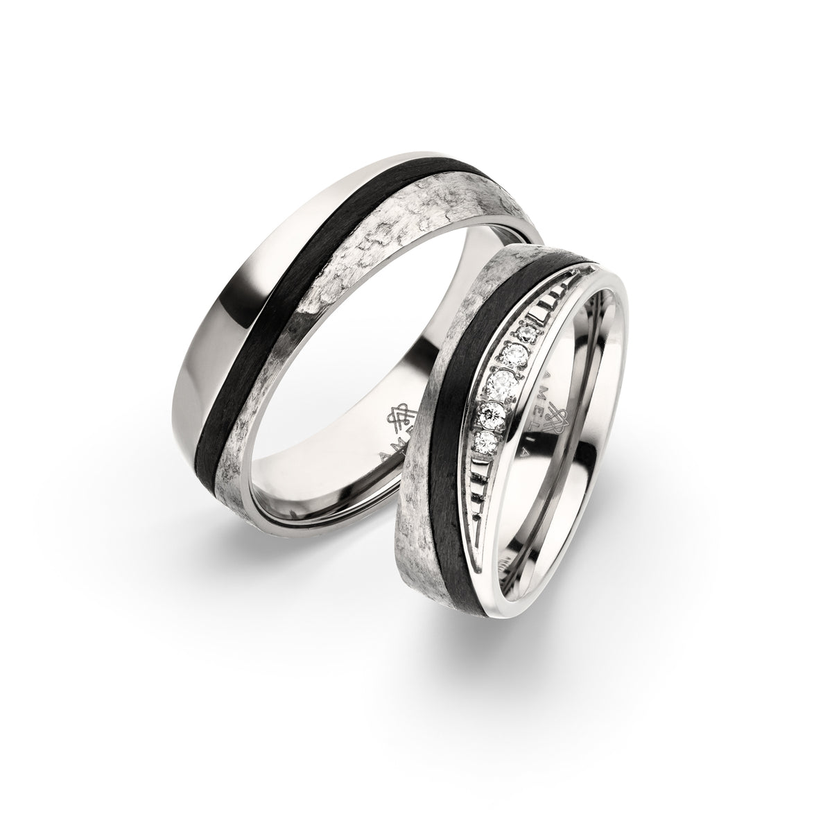 Amelia Jewels 01-011 in Titan & Carbon – Paarringe