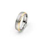 Amelia Jewels 02-003 in Edelstahl – Damenring mit Diamantbesatz