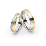 Amelia Jewels 02-003 in Edelstahl – Paarringe