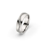 Amelia Jewels 02-006 in Edelstahl – Damenring mit Steinbesatz