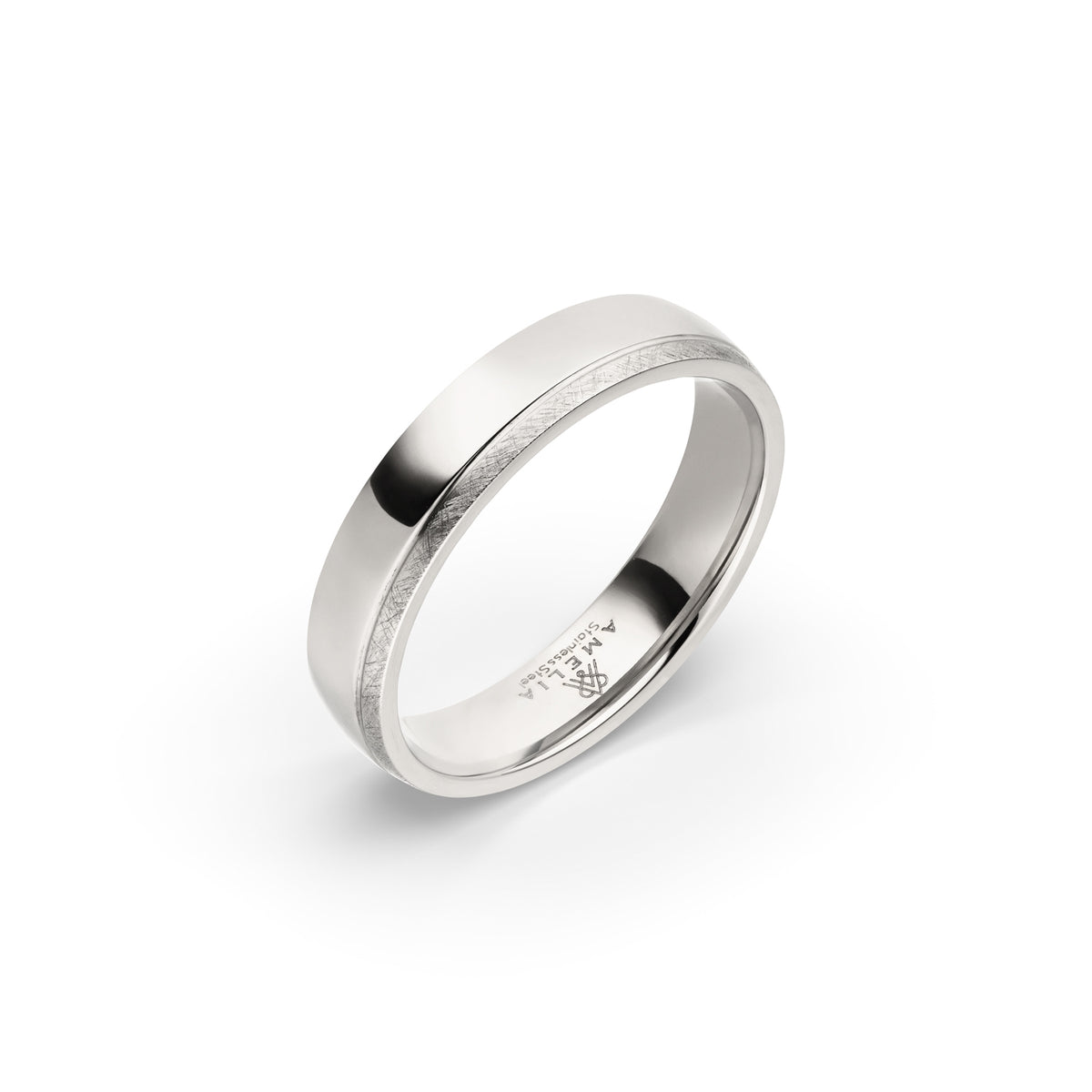 Amelia Jewels 02-007 in Edelstahl – Herrenring