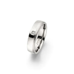 Amelia Jewels 02-007 in Edelstahl – Damenring mit Diamantbesatz