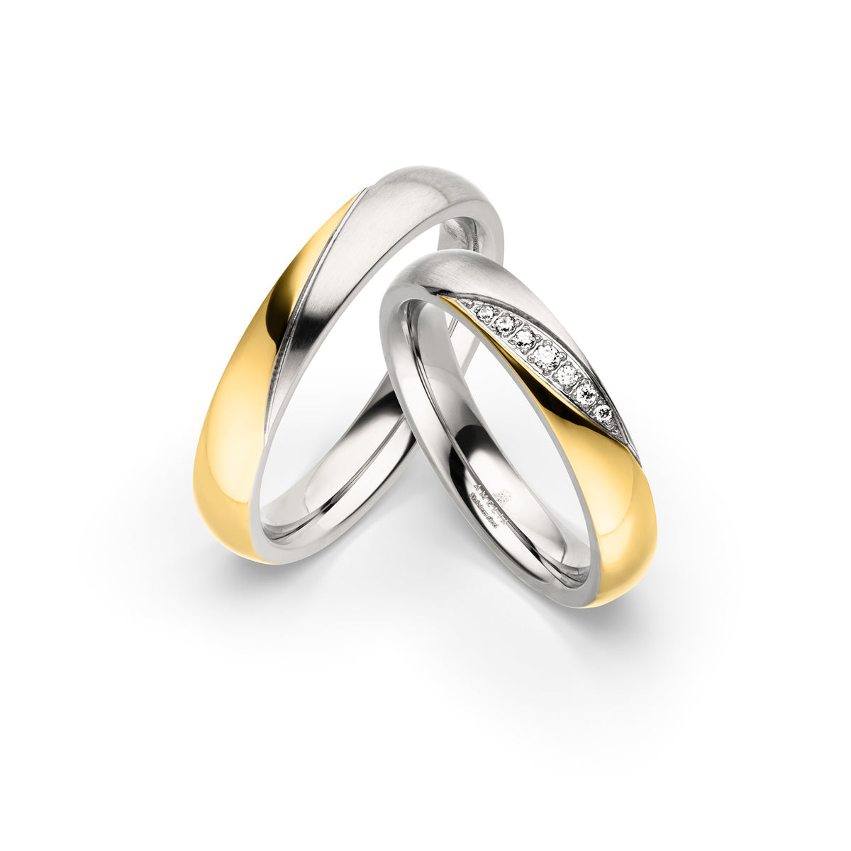 Amelia Jewels 02-008 in Edelstahl – Paarringe