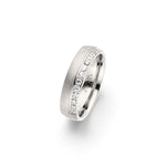 Amelia Jewels 02-009 in Edelstahl – Damenring mit Steinbesatz