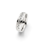 Amelia Jewels 02-010 in Edelstahl – Damenring mit Steinbesatz