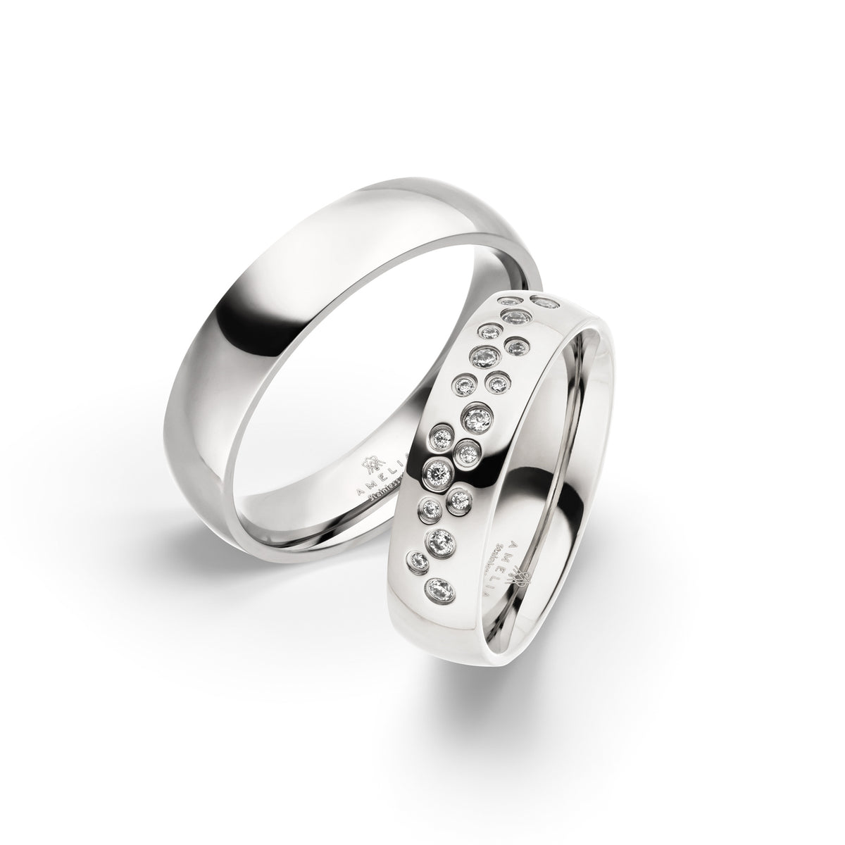 Amelia Jewels 02-010 in Edelstahl – Paarringe