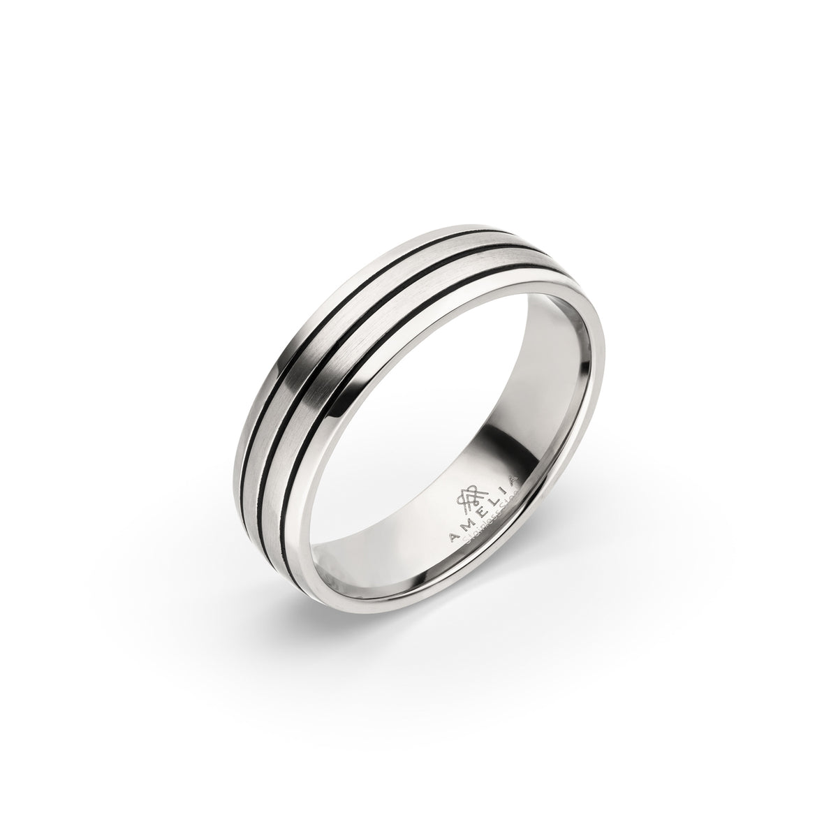 Amelia Jewels 02-012 in Edelstahl – Herrenring