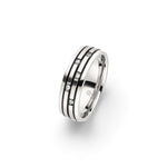 Amelia Jewels 02-012 in Edelstahl – Damenring mit Diamantbesatz