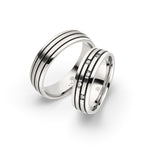 Amelia Jewels 02-012 in Edelstahl – Paarringe