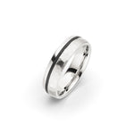 Amelia Jewels 02-013 in Edelstahl & Carbon – Herrenring