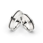 Amelia Jewels 02-013 in Edelstahl & Carbon – Paarringe