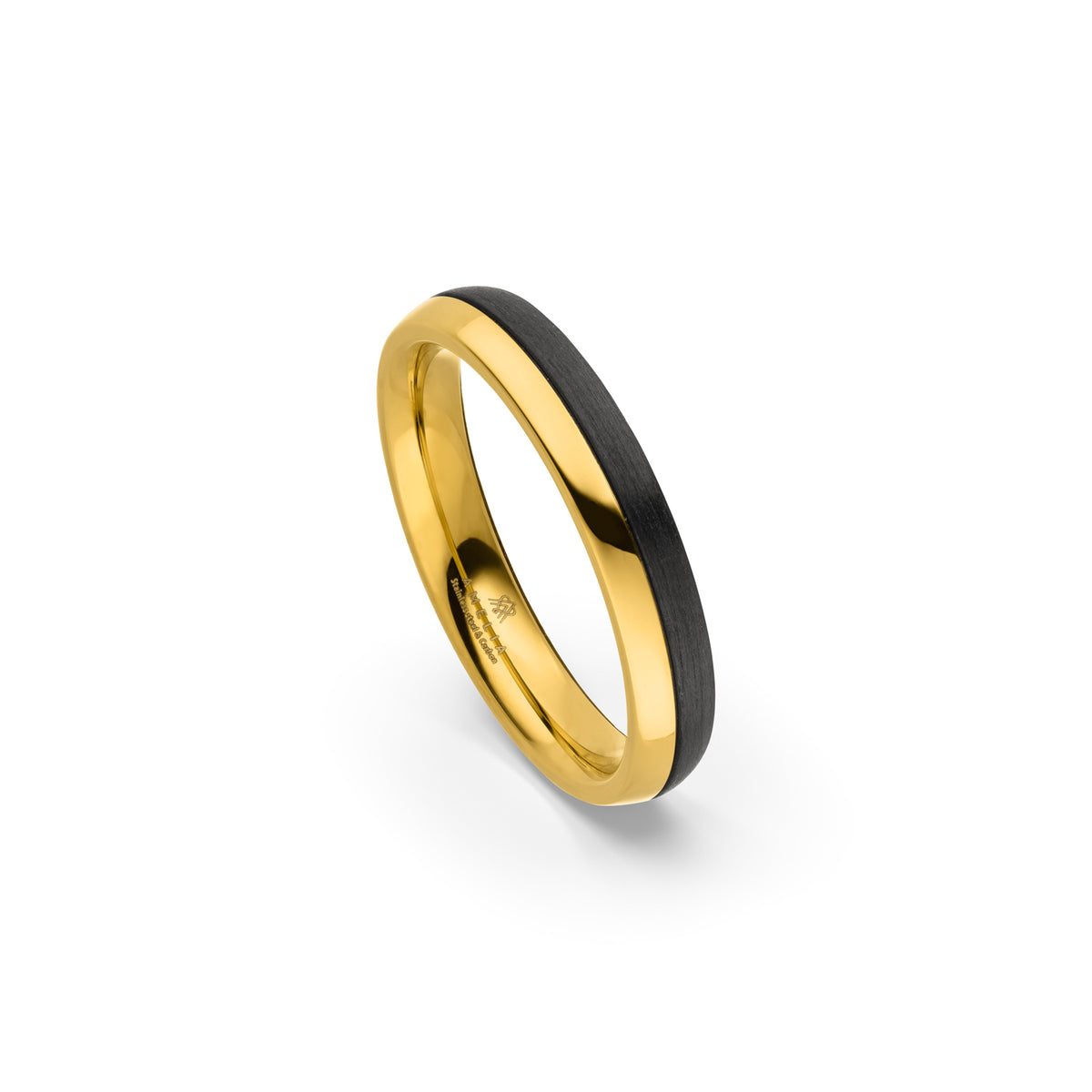 Amelia Jewels 02-015 in Edelstahl & Carbon – Herrenring