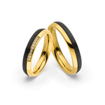 Amelia Jewels 02-015 in Edelstahl & Carbon – Paarringe