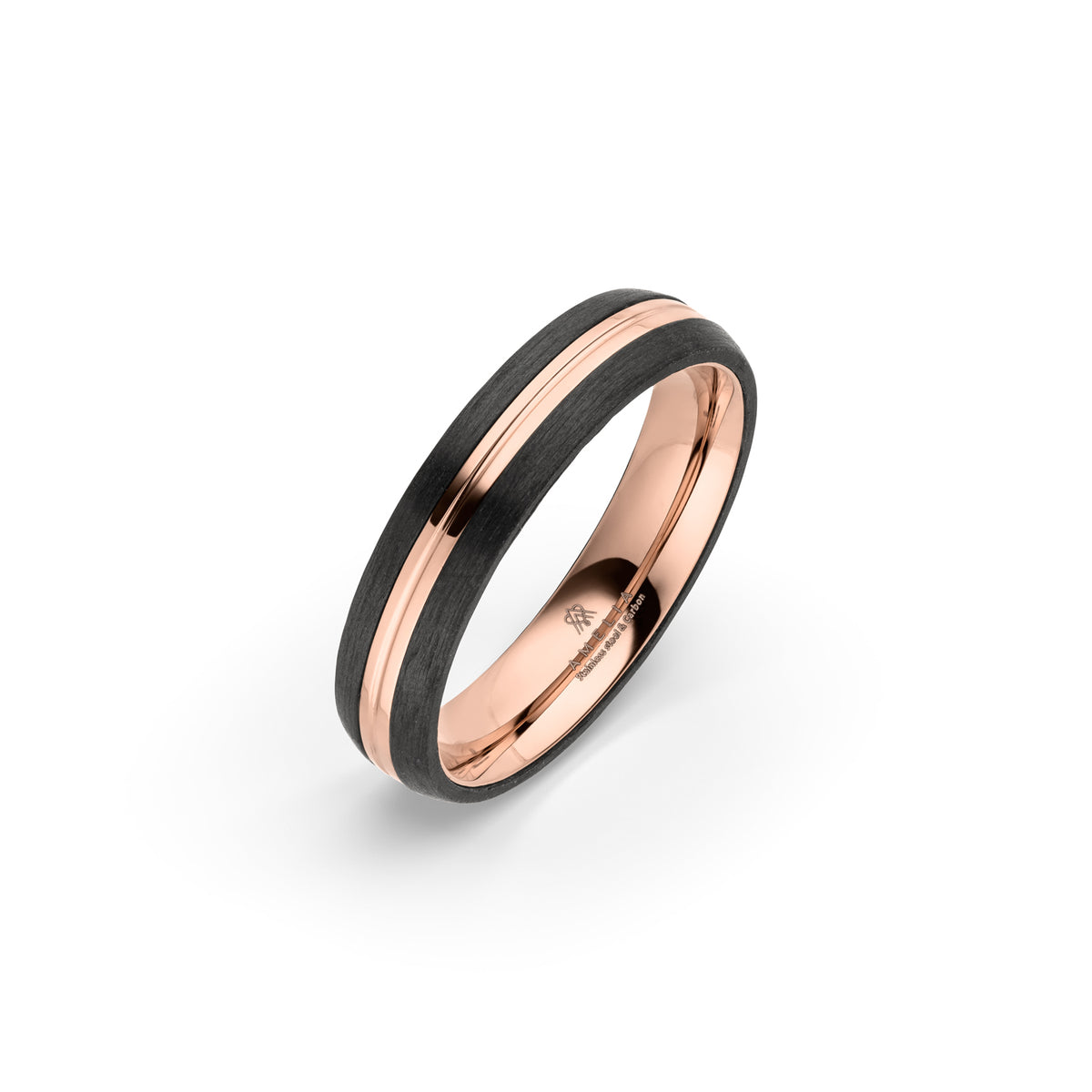 Amelia Jewels 02-017 in Edelstahl & Carbon – Herrenring