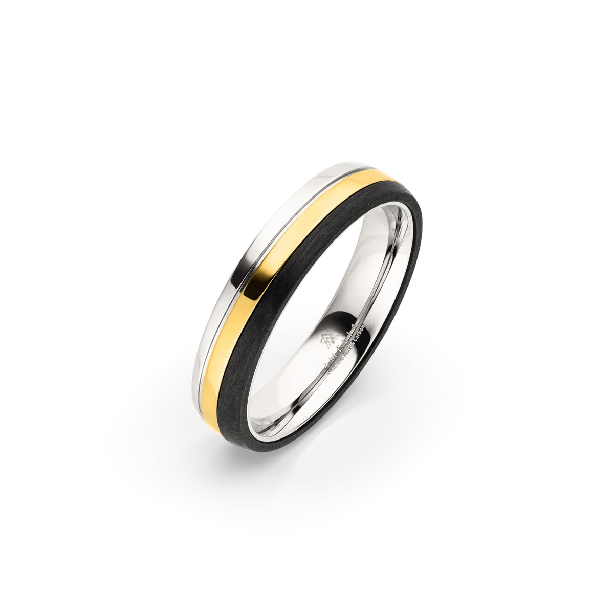 Amelia Jewels 02-018 in Edelstahl & Carbon – Herrenring