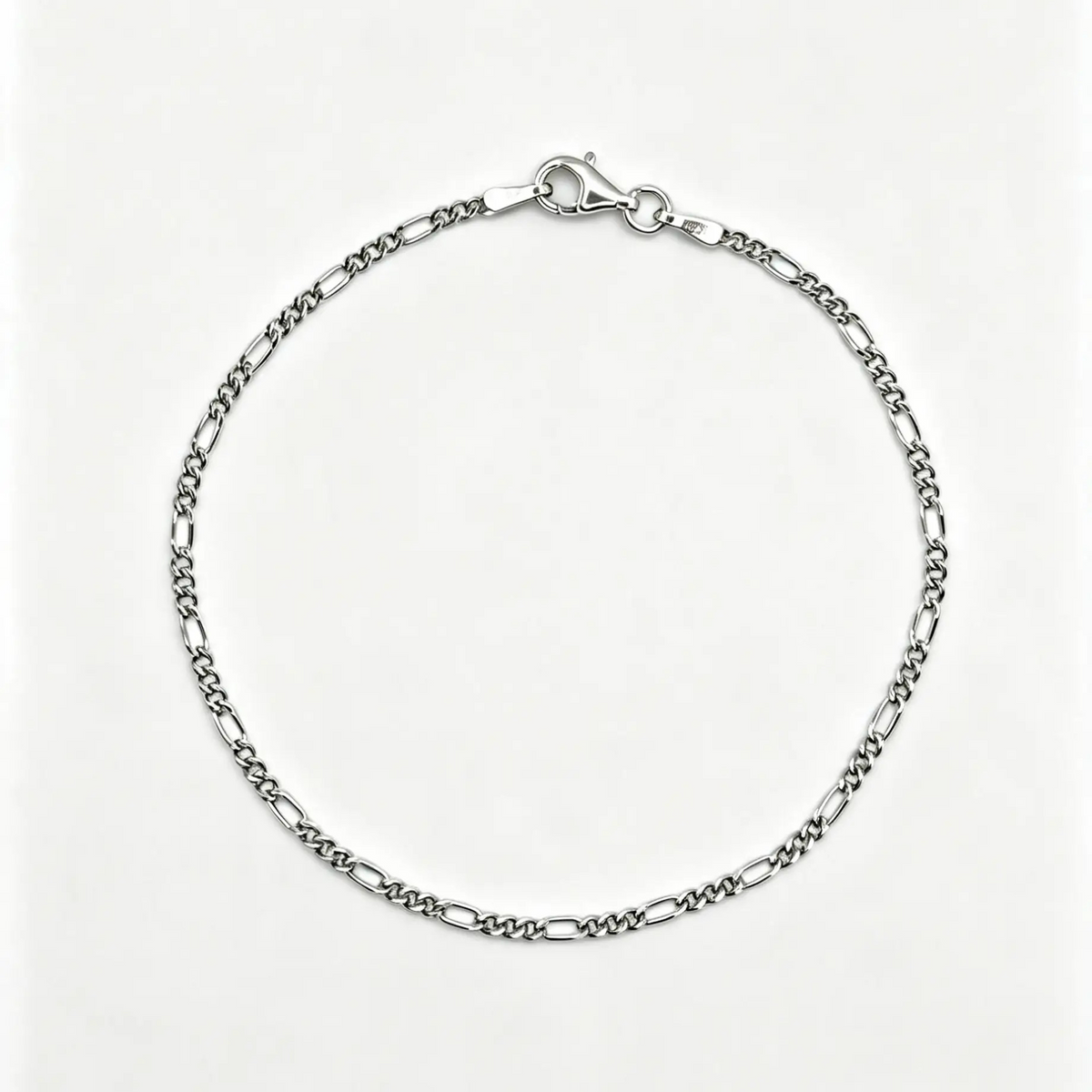 Figarokette Armband 925 Silber - 2,1mm breit