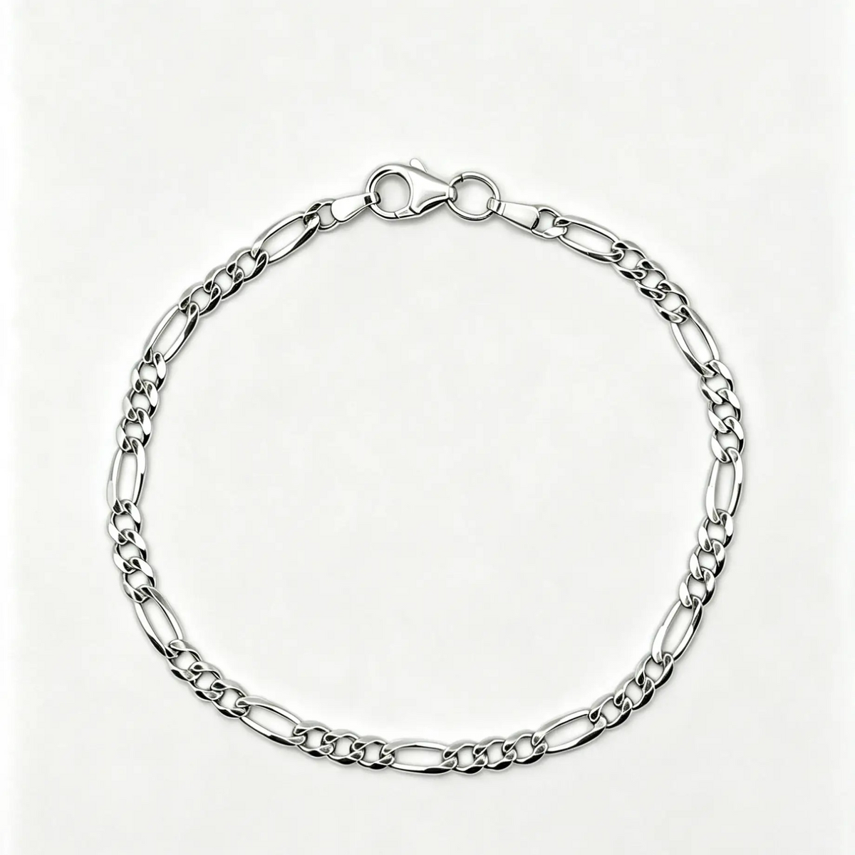 Figarokette Armband 925 Silber - 3,6mm breit