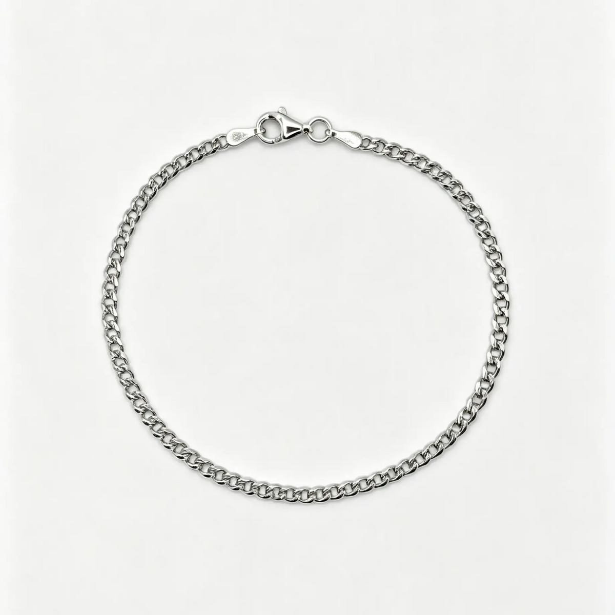 Panzerkette Armband 925 Silber - 2mm breit