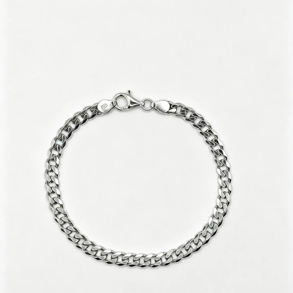Panzerkette Armband 925 Silber - 4,3mm breit