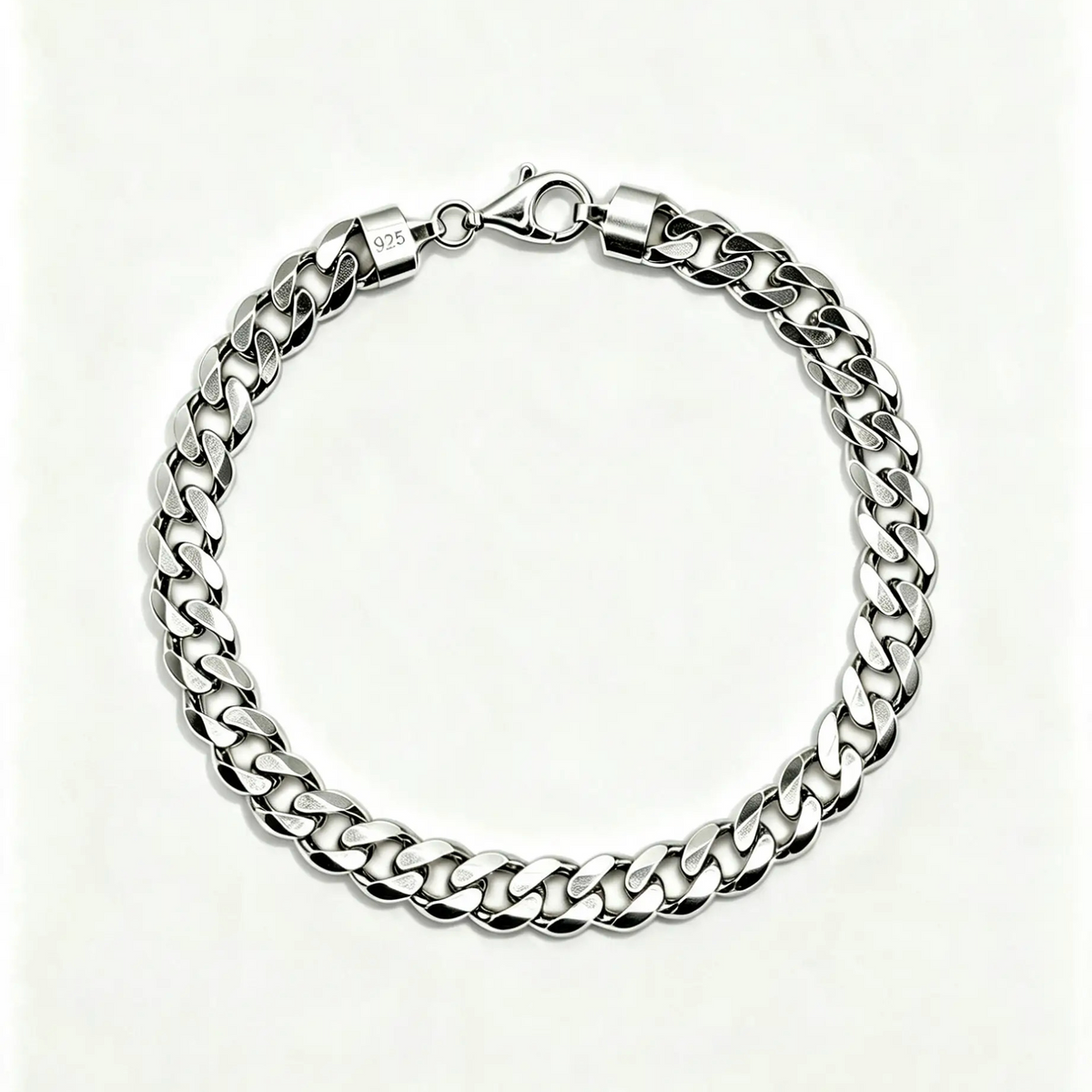 Panzerkette Armband 925 Silber - 6,5mm breit